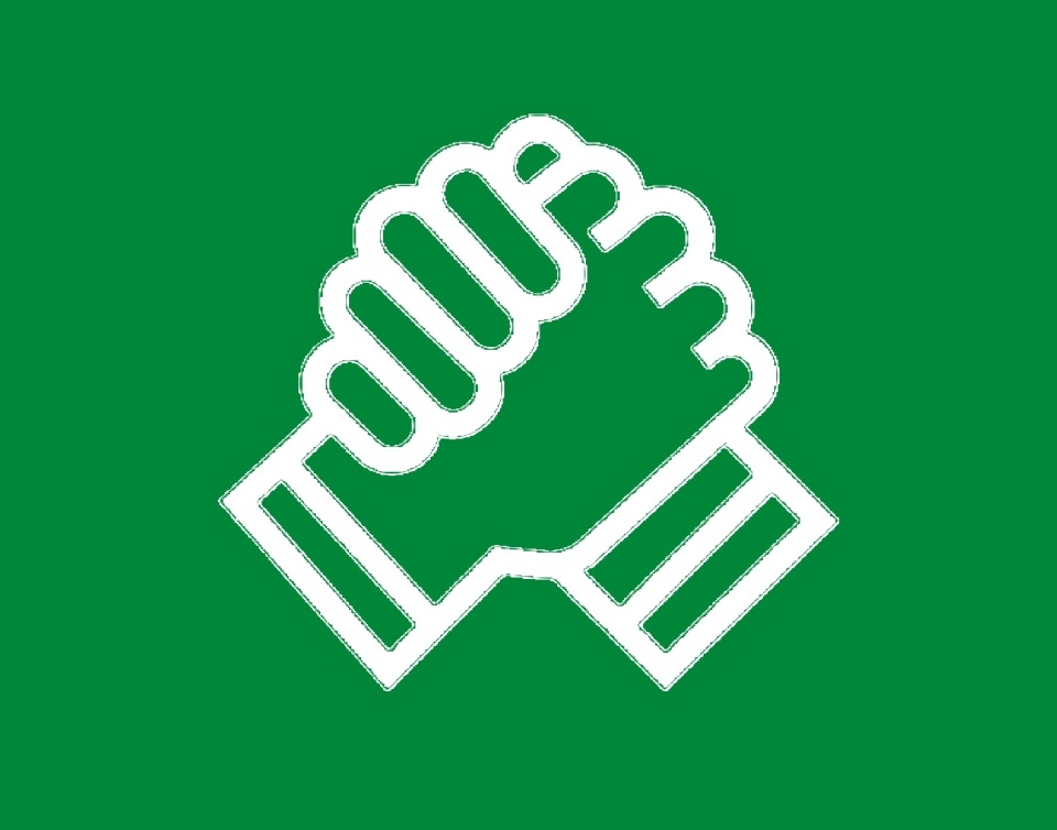 Green icon with upward arrows and a list, representing growth or innovation.