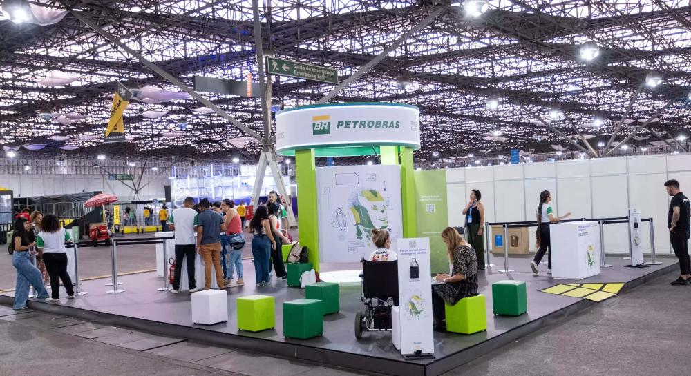 Photo of the Petrobras booth at Campus Party