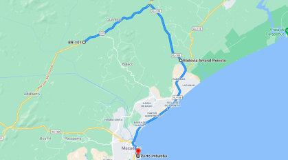 Photo of route to Porto do Macaé