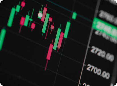 Tela com vários gráficos de investimento