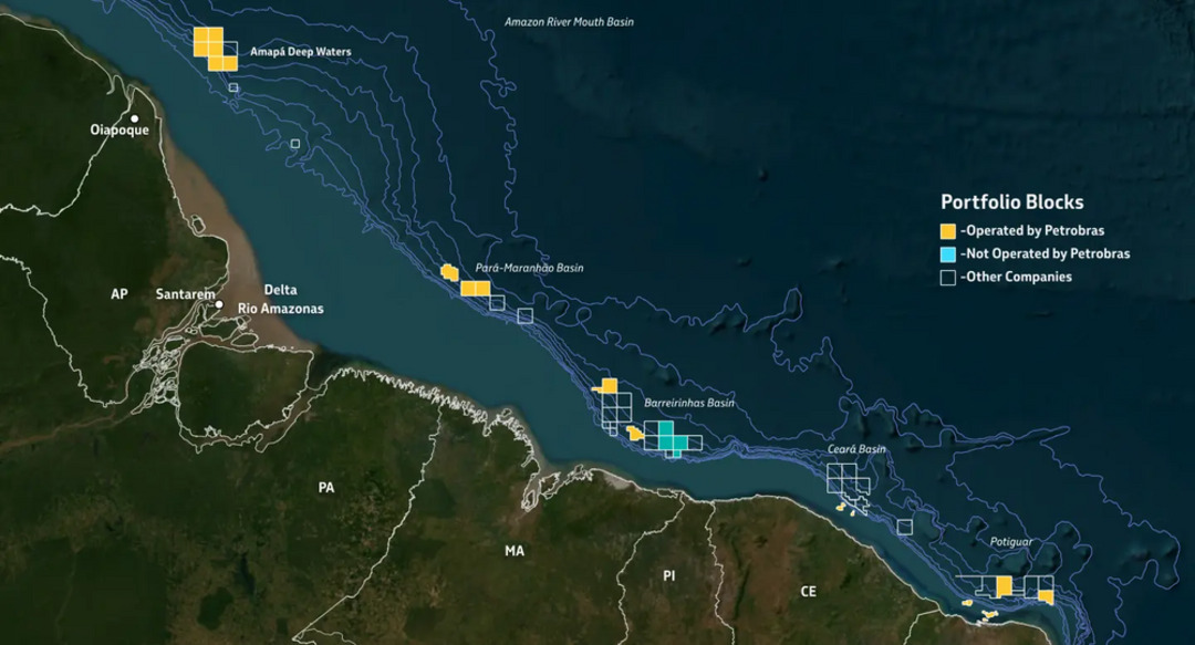 Map showing the location of the equatorial margin.