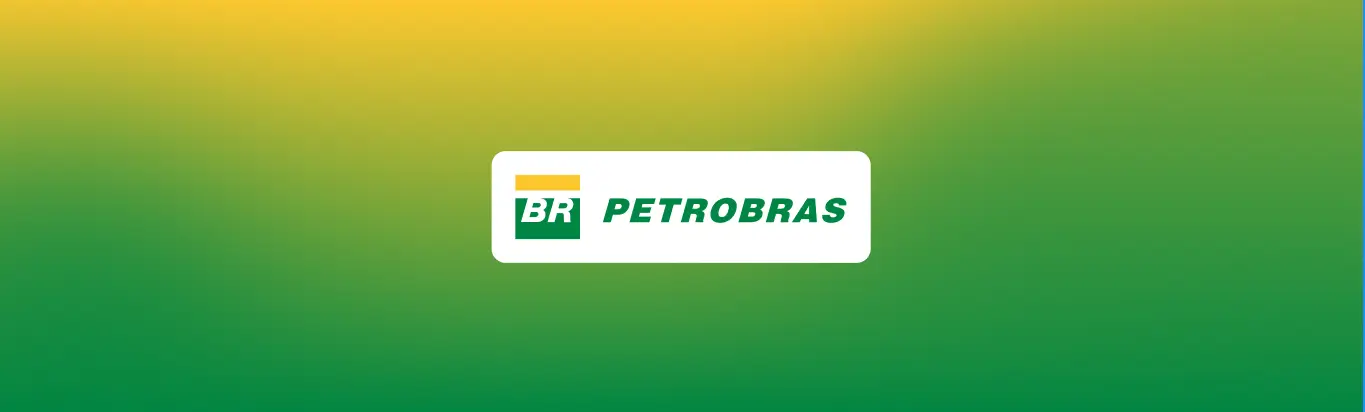 Petrobras brand. On the left, a green and yellow square with the writing BR; On the right, it reads Petrobras in green.