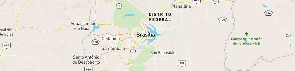 Mapa mostrando localização do terminal logístico de Brasília, da Petrobras.