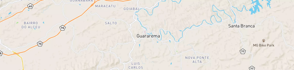 Mapa mostrando localização do terminal logístico de Guararema, da Petrobras.