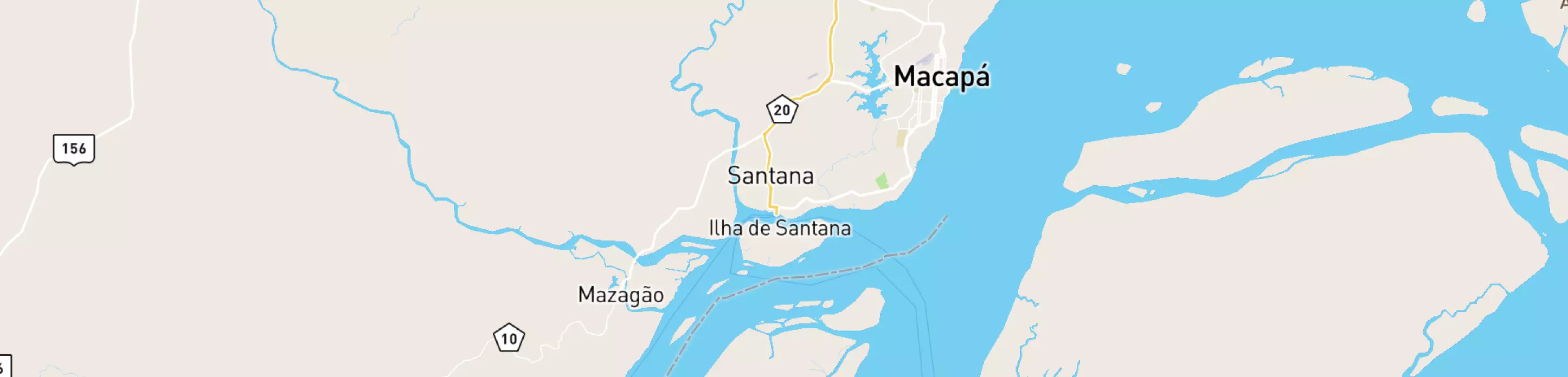 Mapa mostrando localização do terminal logístico de Macapá, da Petrobras.