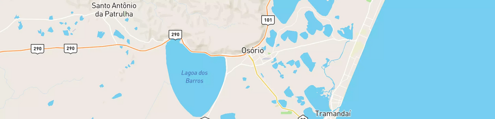 Mapa mostrando localização do terminal logístico de Osório, da Petrobras.
