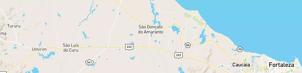 Mapa mostrando localização do Terminal de Regaseificação de GNL de Pecém, da Petrobras.