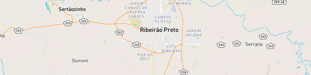 Mapa mostrando localização do terminal logístico de Ribeirão Preto, da Petrobras.
