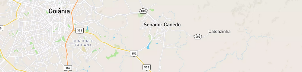 Mapa mostrando localização do terminal logístico de Senador Canedo, da Petrobras.