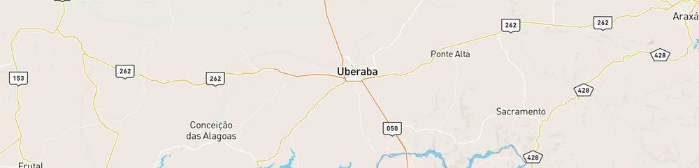 Mapa mostrando localização do terminal logístico de Uberaba, da Petrobras.