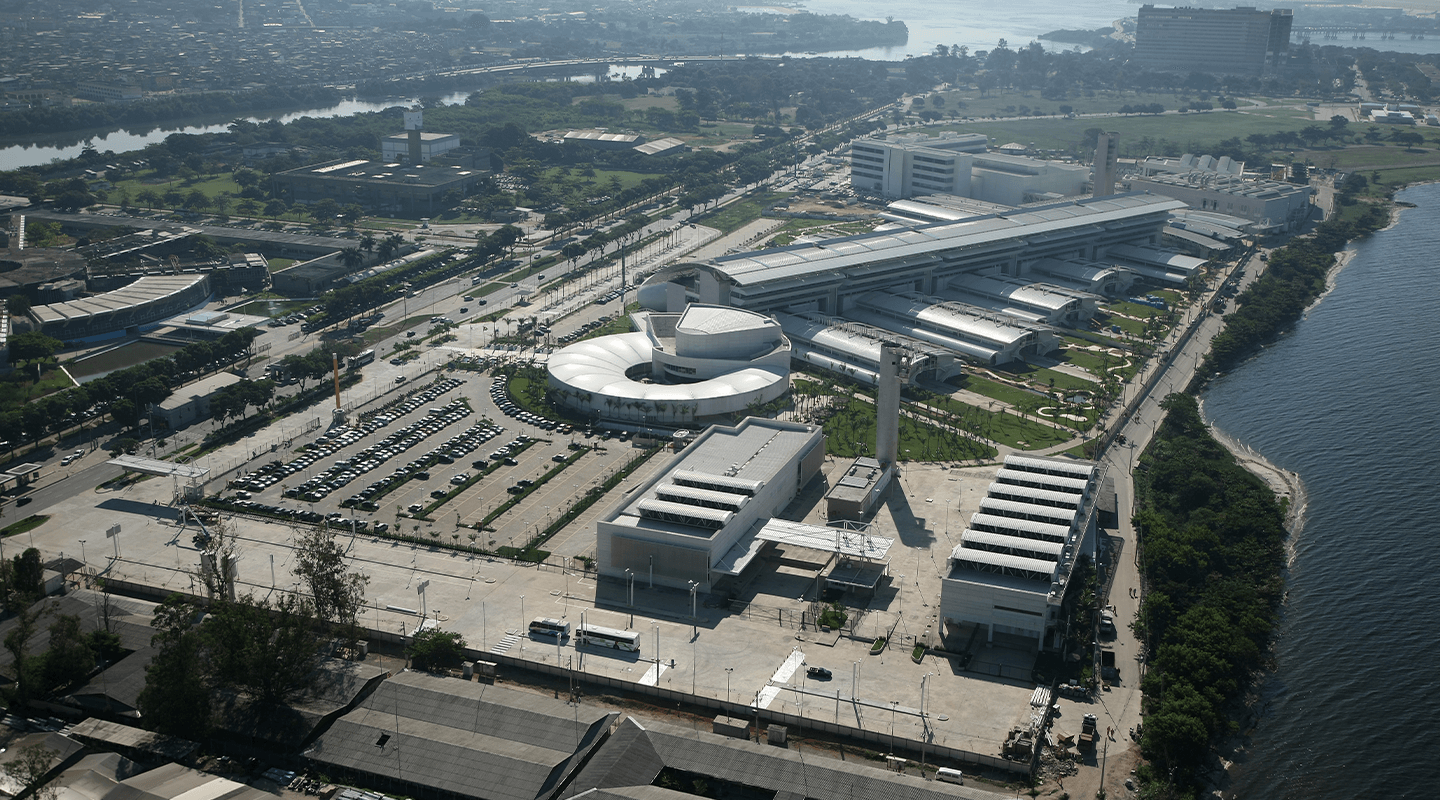 Aereal view of CENPES buildings.