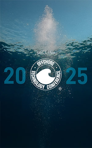 OTC conference logo, with the words Offshore Technology Conference between the numbers 20 and 25.
