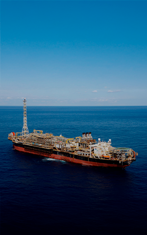 FPSO Cidade de Santos operating in the Uruguá Field, in the Santos Basin.