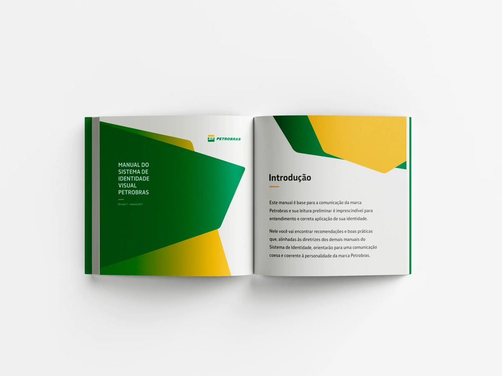 Image of the printed version of the Petrobras Identity System,