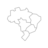ícone de mapa do brasil dividido em regiões