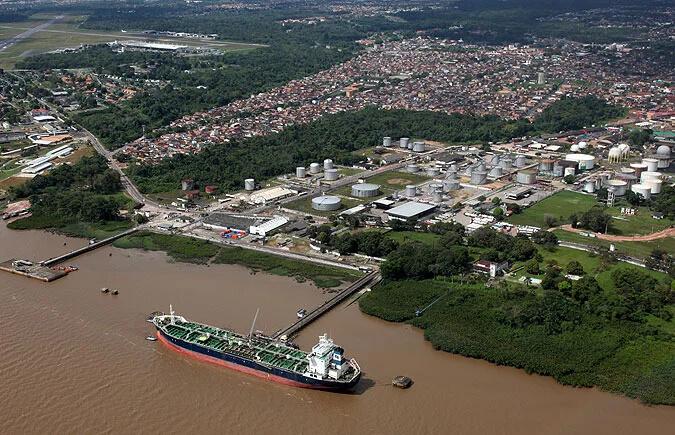 Picture of the Petrobras logistics terminal in Belém.