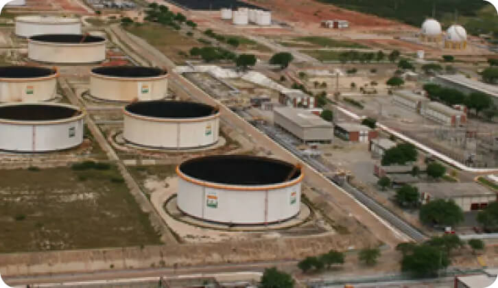 Picture of the Petrobras logistics terminal in Guamaré.