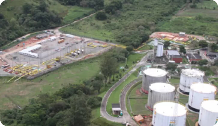Foto do terminal logístico de Japeri, da Petrobras.