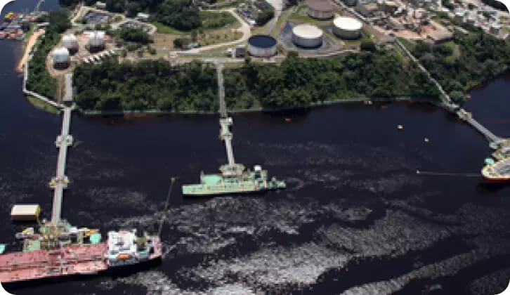 Picture of the Petrobras logistics terminal in Manaus.