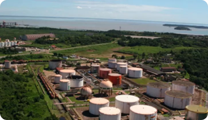 Picture of the Petrobras logistics terminal in São Luís.